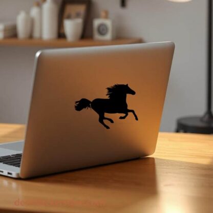 Sticker autocollant cheval au galop ombre