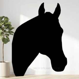 Sticker autocollant tête de cheval ombre