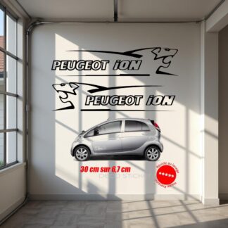 Sticker autocollant Peugeot iON 30 cm lion V1