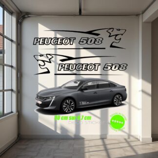Sticker autocollant Peugeot 508 30 cm lion V1