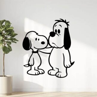 Sticker autocollant Snoopy et Droopy amis décoration decostickerstore - 64REVV