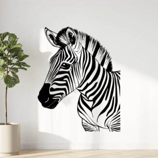 sticker autocollant zèbre animaux équidé 4 6ZE4O