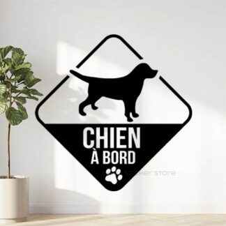 Sticker autocollant chien à bord