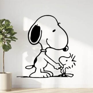 Sticker autocollant chien Snoopy amis