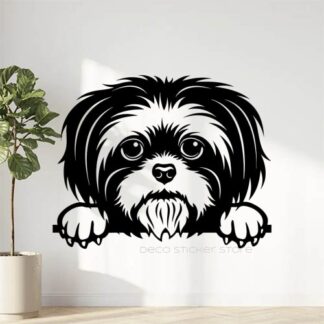 Sticker autocollant chien shih tzu