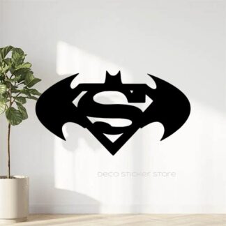 Sticker autocollant batman et superman