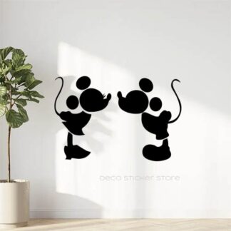 Autocollant sticker ombre disney Mickey et Minnie