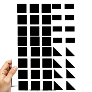 40 gommettes adhésives autocollantes géométriques taille et couleur au choix