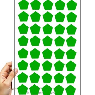 40 gommettes adhésives autocollantes pentagone taille et couleur au choix