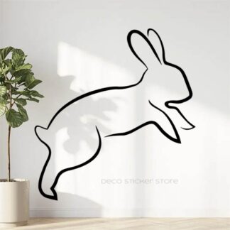 Sticker autocollant lapin