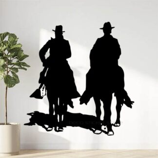 Sticker autocollant cow boy et cheval