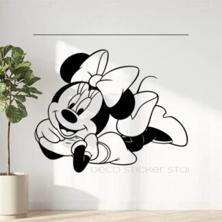 Sticker autocollant Minnie allongée 50cm à personnaliser