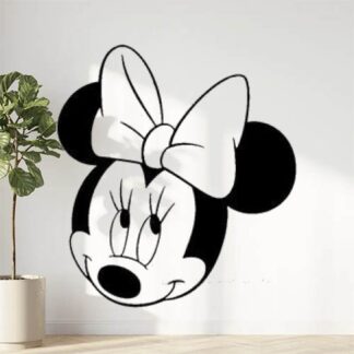 Sticker autocollant tête de Minnie heureuse