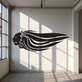 Sticker autocollant moto Aprilia tête vintage lion