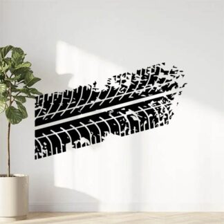 Sticker autocollant empreinte trace de roue pneu