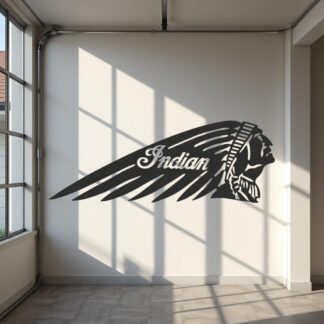 Sticker autocollant moto Indian chef droit