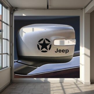 Lot de 2 stickers autocollants Jeep  rétroviseur