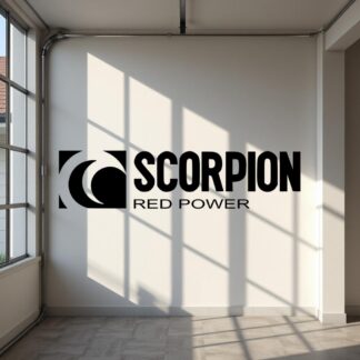 Sticker autocollant Scorpion red power moto modèle 2 ref 10 2.4