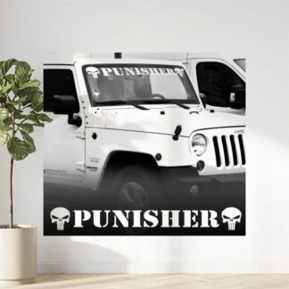 Sticker autocollant Jeep punisher 110cm