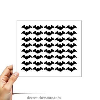 40 gommettes adhésives autocollantes chauve souris taille et couleur au choix