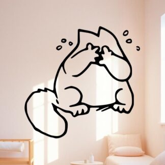 Sticker autocollant Simon le chat pleure