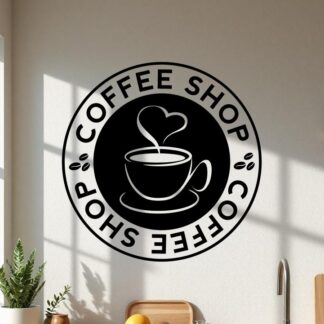 Sticker autocollant coffee shop