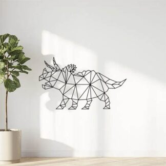 Sticker autocollant origami rhinocéros