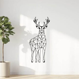 Sticker autocollant origami cerf