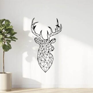 Sticker autocollant origami tête de cerf