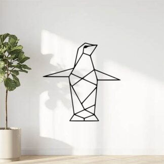 Sticker autocollant origami pingouin