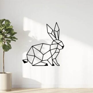 Sticker autocollant origami lapin
