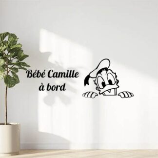 Sticker autocollant bébé à bord Donald