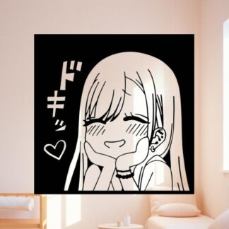 Sticker autocollant fille manga