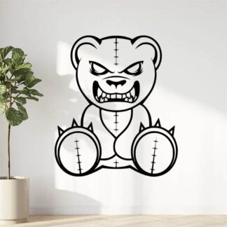 Sticker autocollant ourson colère