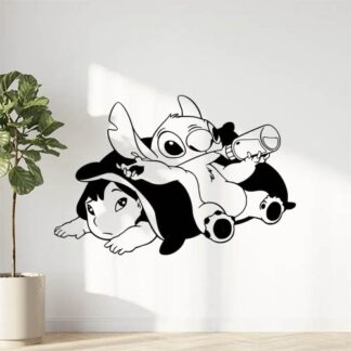 Sticker autocollant Lilo et Stitch biberon