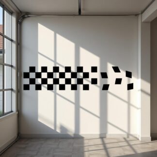 Sticker Autocollant  Damier Racing