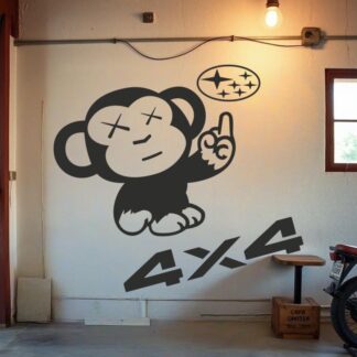 Sticker Autocollant  subaru jdm monkey auto AM87320