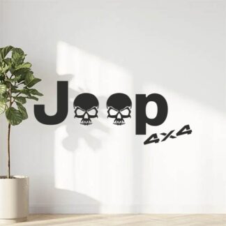 Sticker Autocollant  jeep 4x4 skull 1 auto AM87352