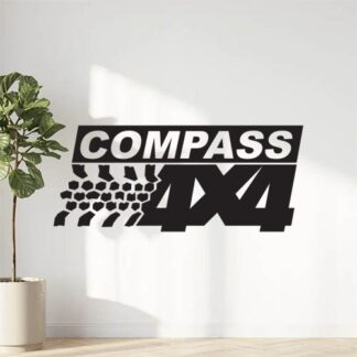 Sticker Autocollant logo 4x4 compass auto AM87419