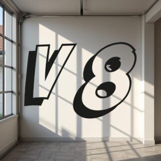 Sticker Autocollant v8 auto AM87488