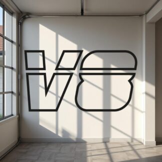 Sticker Autocollant v8 auto AM87490