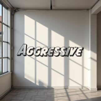 Sticker Autocollant aggressive auto AM87505