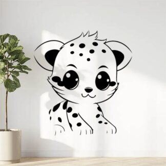 Sticker Autocollant leopard  animaux  AN1A32