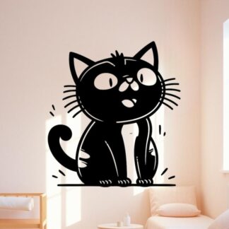 Sticker Autocollant chat animaux  AN1A34
