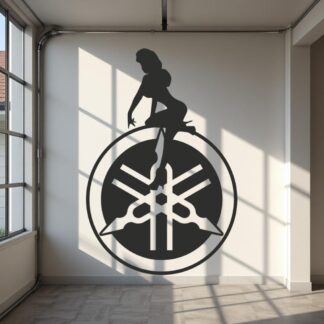 Sticker Autocollant  yamaha pin up moto AN87289