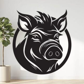 Sticker Autocollant cochon sanglier chasse animaux  ANI102