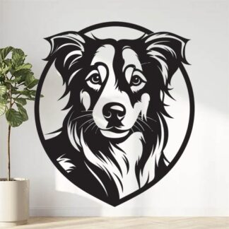 Sticker Autocollant chien border collie animaux  ANI130