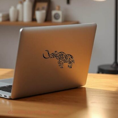 Sticker Autocollant elephant tribal animaux  ANI18746