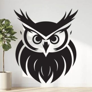 Sticker Autocollant hibou chouette animaux  ANI2112