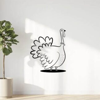 Sticker Autocollant oiseau dinde animaux  ANI898